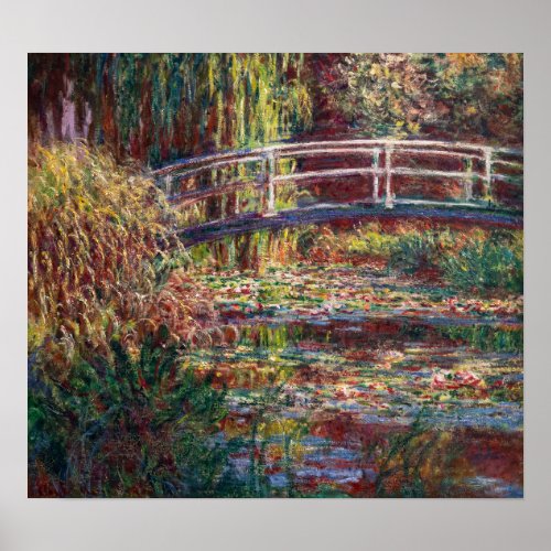 Claude Monet _ Water Lily pond Pink Harmony Poster