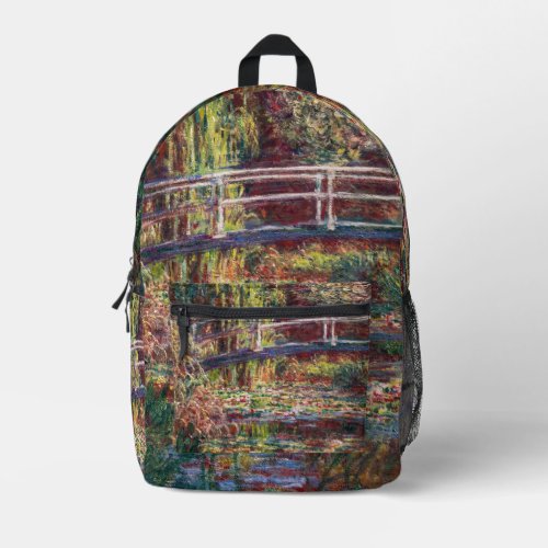 Claude Monet _ Water Lily pond Pink Harmony Printed Backpack