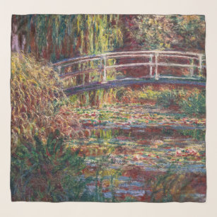 Claude Monet - Water Lily pond, Pink Harmony Scarf