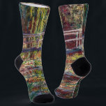 Claude Monet - Water Lily pond, Pink Harmony Socks<br><div class="desc">Water Lily pond,  Pink Harmony / Le Bassin aux Nympheas,  Harmonie Rose by Claude Monet in 1900</div>