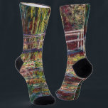 Claude Monet - Water Lily pond, Pink Harmony Socks<br><div class="desc">Water Lily pond,  Pink Harmony / Le Bassin aux Nympheas,  Harmonie Rose by Claude Monet in 1900</div>
