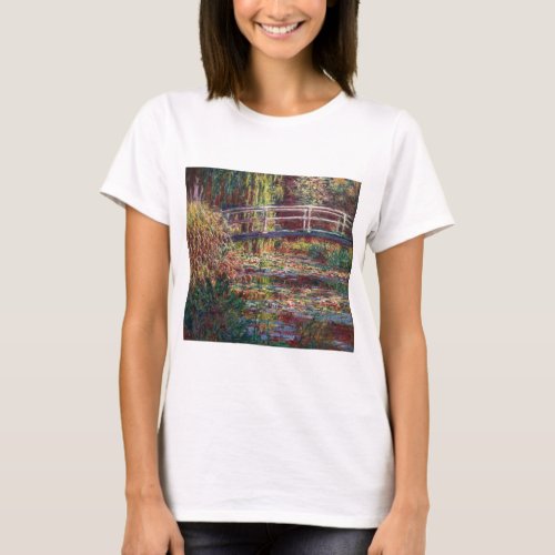 Claude Monet _ Water Lily pond Pink Harmony T_Shirt