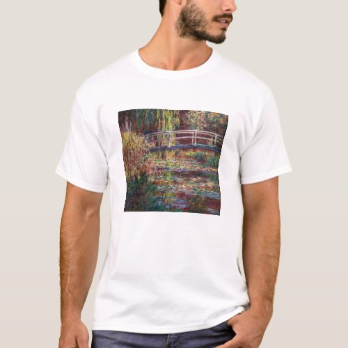 Claude Monet _ Water Lily pond Pink Harmony T_Shirt