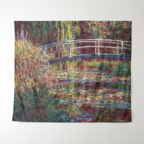 Claude Monet _ Water Lily pond Pink Harmony Tapestry