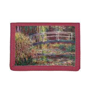 Claude Monet - Water Lily pond, Pink Harmony Tri-fold Wallet