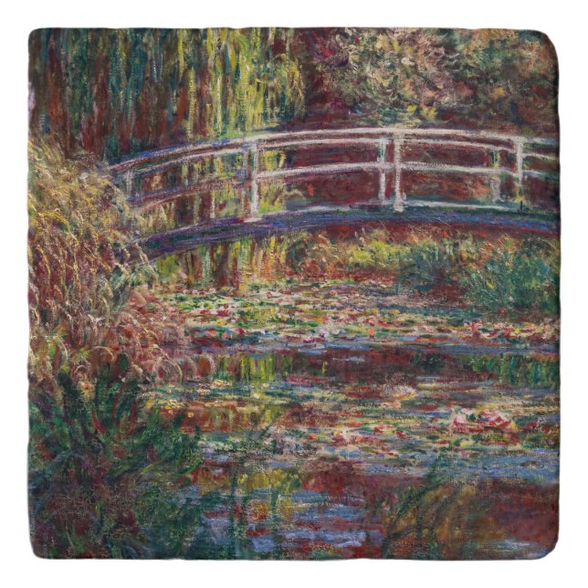 Claude Monet - Water Lily pond, Pink Harmony Trivet (Front)