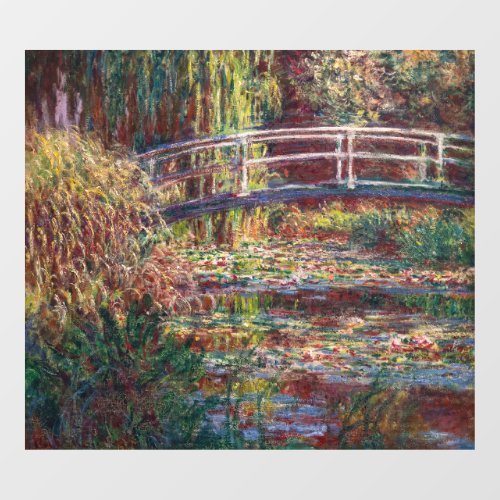 Claude Monet _ Water Lily pond Pink Harmony Window Cling
