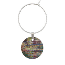 Claude Monet - Water Lily pond, Pink Harmony Wine Charm