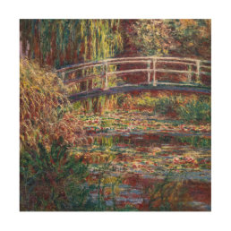 Claude Monet - Water Lily pond, Pink Harmony Wood Wall Art