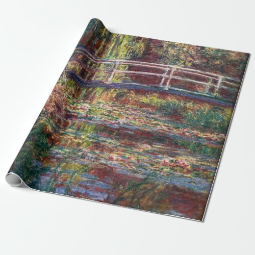 Claude Monet _ Water Lily pond Pink Harmony Wrapping Paper