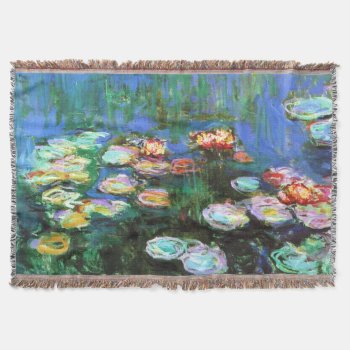Claude Monet Water Lily Pond Throw Blanket by monet_paintings at Zazzle