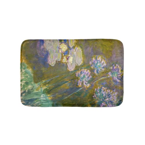 Claude Monet _ Waterlilies and Agapanthus Bath Mat