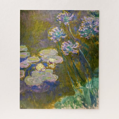 Claude Monet _ Waterlilies and Agapanthus Jigsaw Puzzle