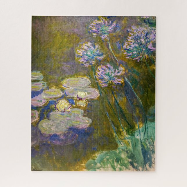 Claude Monet - Waterlilies and Agapanthus Jigsaw Puzzle (Vertical)