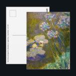 Claude Monet - Waterlilies and Agapanthus Postcard<br><div class="desc">Waterlilies and Agapanthus (Nympheas et Agapanthes) - Claude Monet,  1914-1917</div>
