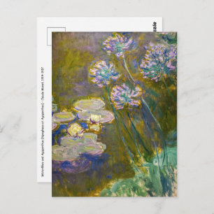 Claude Monet - Waterlilies and Agapanthus Postcard