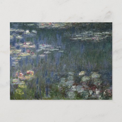 Claude Monet  Waterlilies Green Reflections Postcard