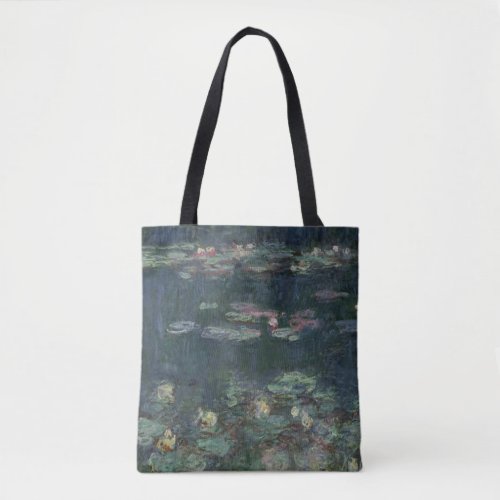 Claude Monet  Waterlilies Green Reflections Tote Bag