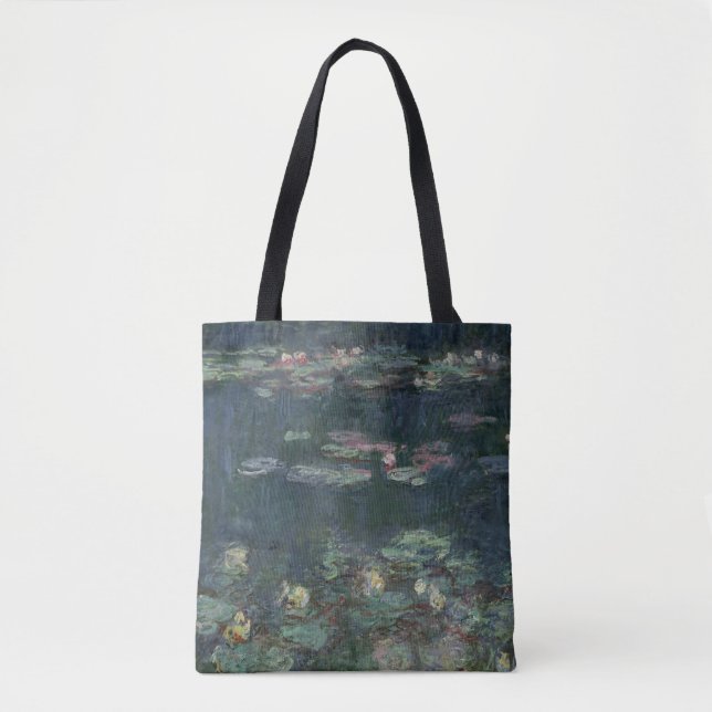 Claude Monet | Waterlilies: Green Reflections Tote Bag (Front)