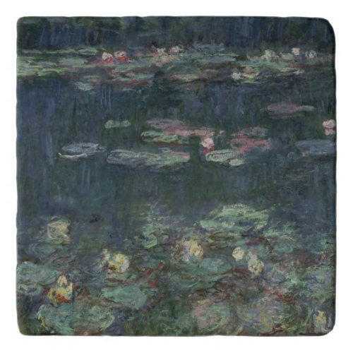 Claude Monet  Waterlilies Green Reflections Trivet