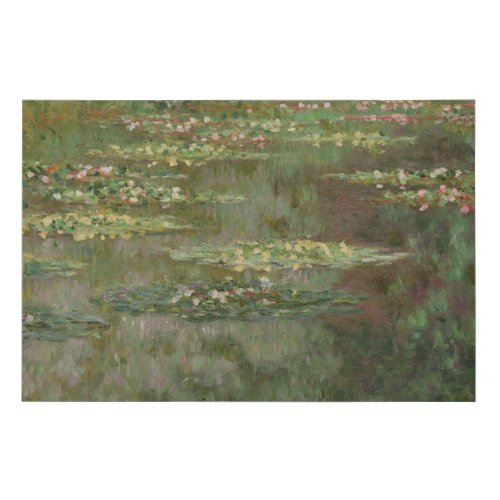 Claude Monet  Waterlilies or The Water Lily Pond  Faux Canvas Print