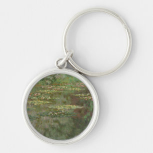 Claude Monet Waterlilies or The Water Lily Pond Keychain