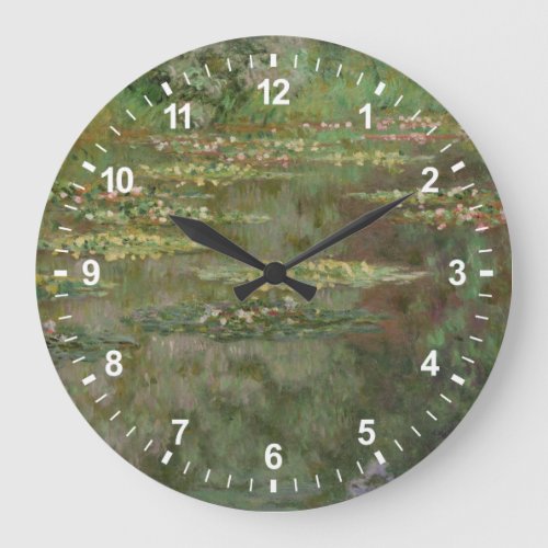 Claude Monet  Waterlilies or The Water Lily Pond  Large Clock