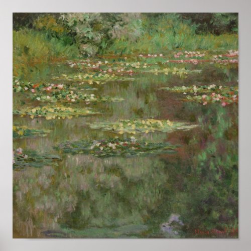 Claude Monet  Waterlilies or The Water Lily Pond  Poster
