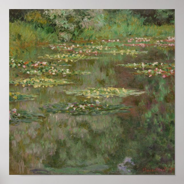 Claude Monet | Waterlilies or The Water Lily Pond  Poster (Front)
