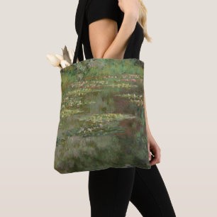 Claude Monet Waterlilies or The Water Lily Pond Tote Bag