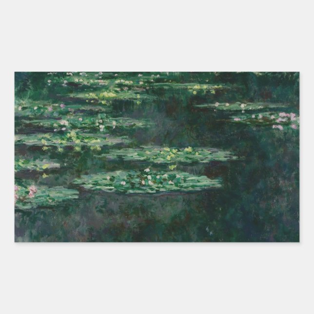 Claude Monet - Waterlilies Rectangular Sticker (Front)