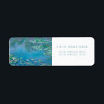 CLAUDE MONET "WATERLILIES" RETURN ADDRESS LABEL<br><div class="desc">CLAUDE MONET "WATERLILIES" (DETAIL)  RETURN ADDRESS LABELS</div>