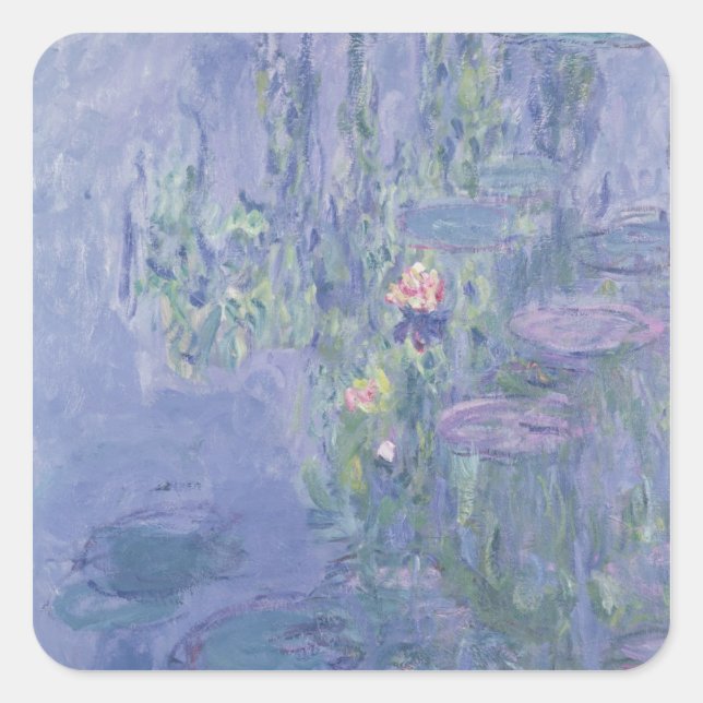 Claude Monet | Waterlilies Square Sticker (Front)