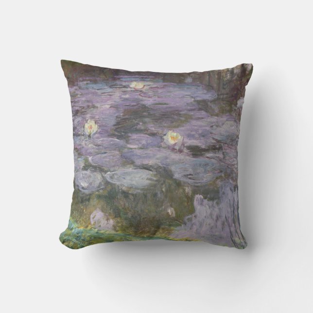 Claude Monet | Waterlilies Throw Pillow (Front)