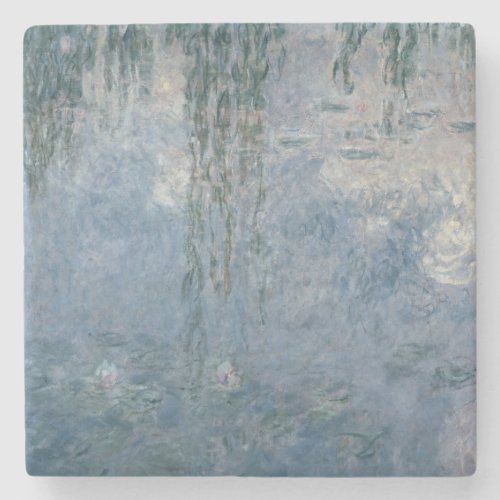 Claude Monet  Waterlilies Weeping Willows 1914 Stone Coaster