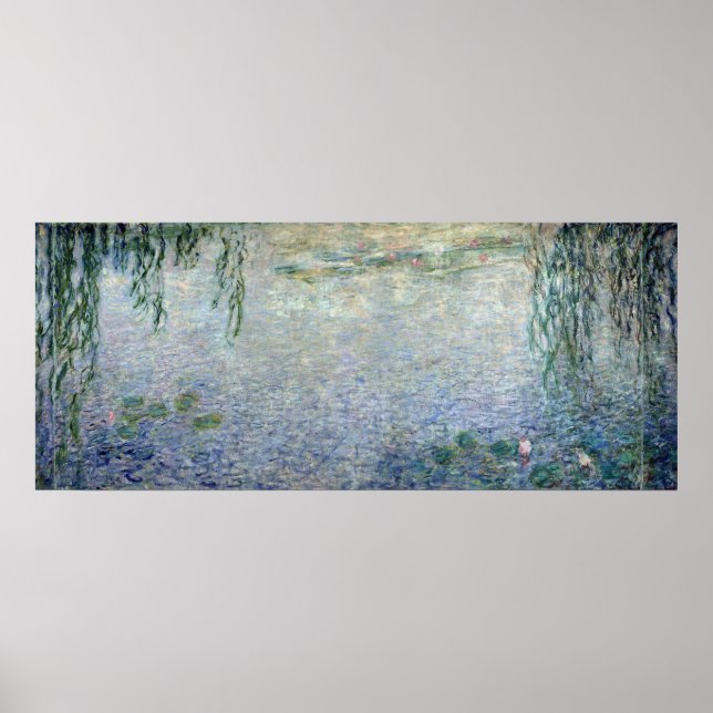 Claude Monet | Waterlilies Weeping Willows center Poster (Front)
