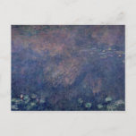 Claude Monet | Waterlilies: Weeping Willows centre Postcard<br><div class="desc">Waterlilies: Two Weeping Willows,  centre left section,  1914-18 | by Claude Monet | Art Location: Musee de l'Orangerie,  Paris,  France | French Artist | Image Collection Number: XIR75701</div>