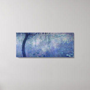 Claude Monet Waterlilies: Weeping Willows left Canvas Print