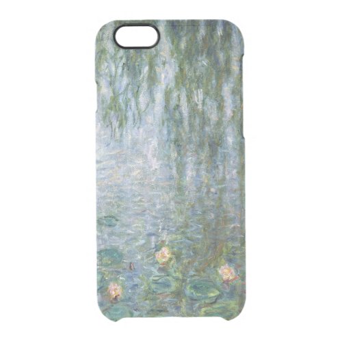 Claude Monet  Waterlilies Weeping Willows left Clear iPhone 66S Case