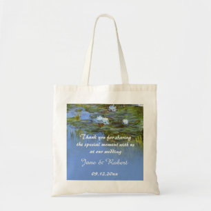 Claude Monet waterlily wedding favor than you Tote Bag