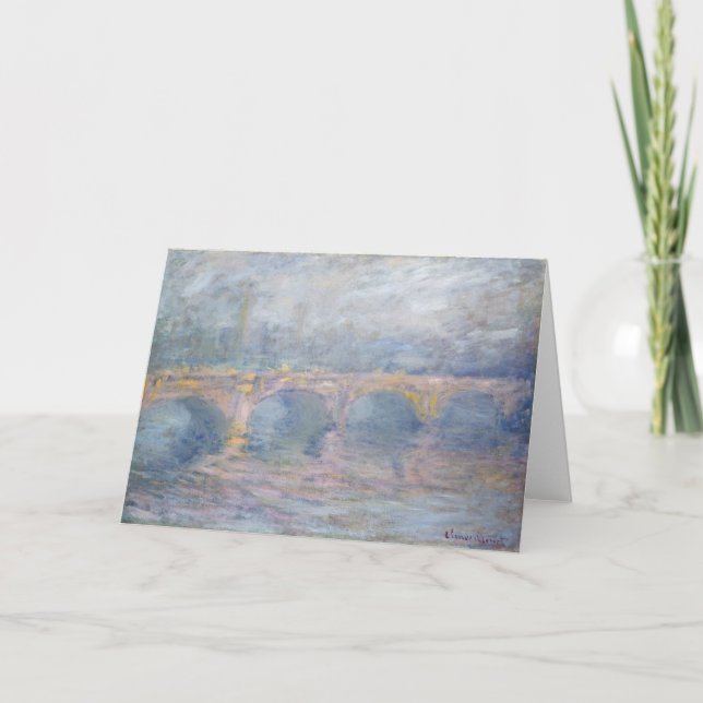 Claude Monet | Waterloo Bridge, London, at Sunset Card (Front)