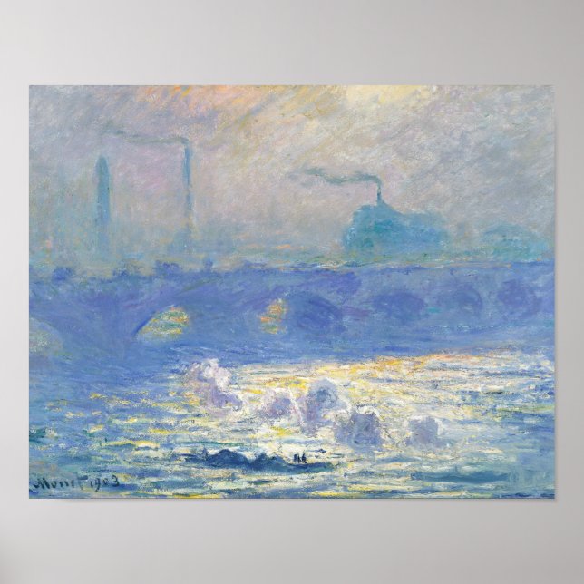 Claude Monet - Waterloo Bridge Poster (Front)