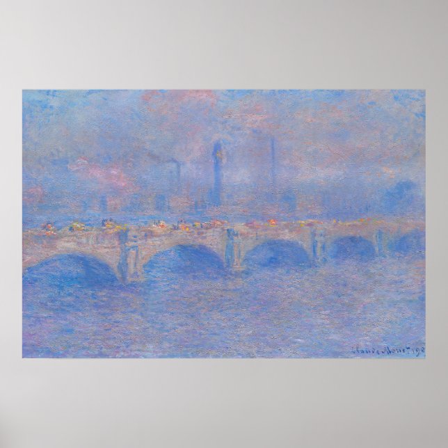 Claude Monet Waterloo Bridge Sunlight Art Print (Front)