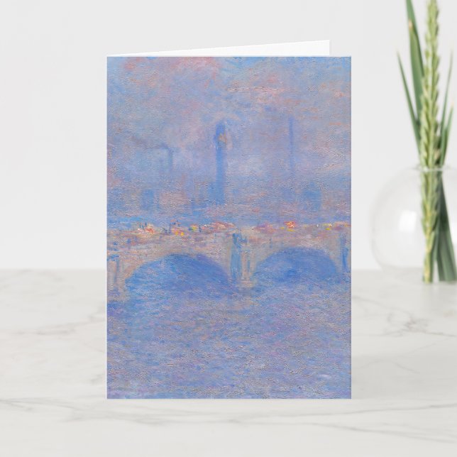 Claude Monet Waterloo Bridge Sunlight Art Print Card (Front)