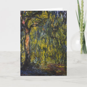 Claude Monet Weeping Willow Impressionist Art Card