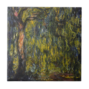 Claude Monet Weeping Willow Impressionist Art Ceramic Tile