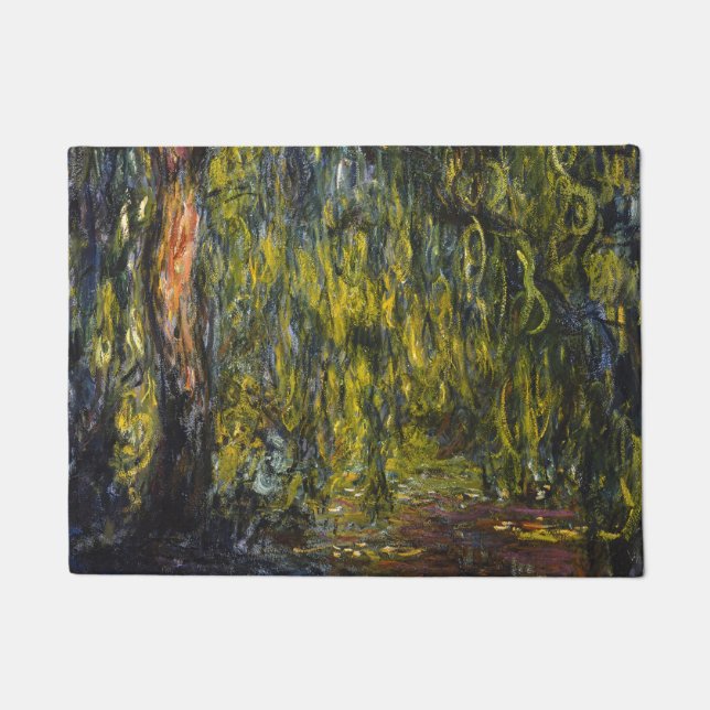 Claude Monet Weeping Willow Impressionist Art Doormat (Front)