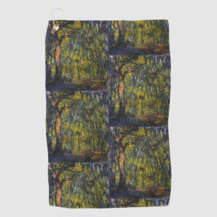 Claude Monet Weeping Willow Impressionist Art Golf Towel