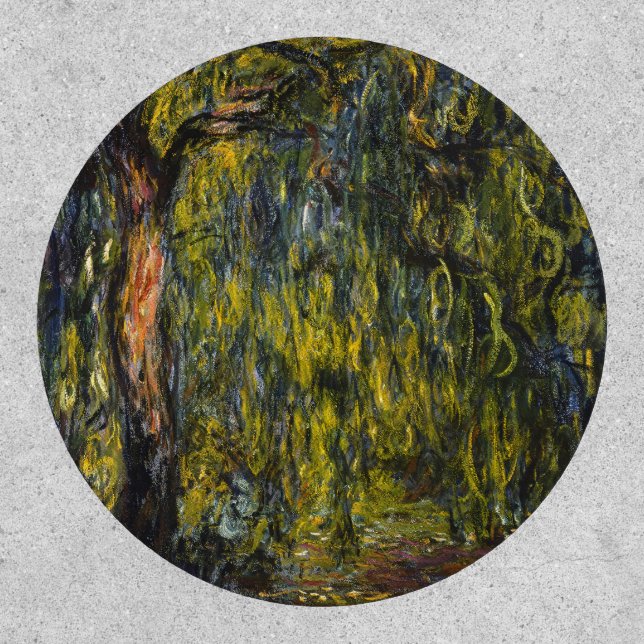 Claude Monet Weeping Willow Impressionist Art Patch (Front)
