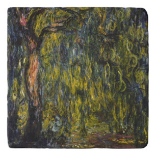 Claude Monet Weeping Willow Impressionist Art Trivet